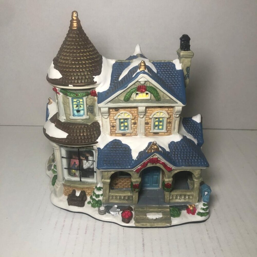 *Carole Towne Cameron House, Christmas Village 2003 Collectible 3D View Inside